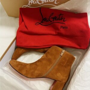 Christian Louboutin Brown Ankle Booties